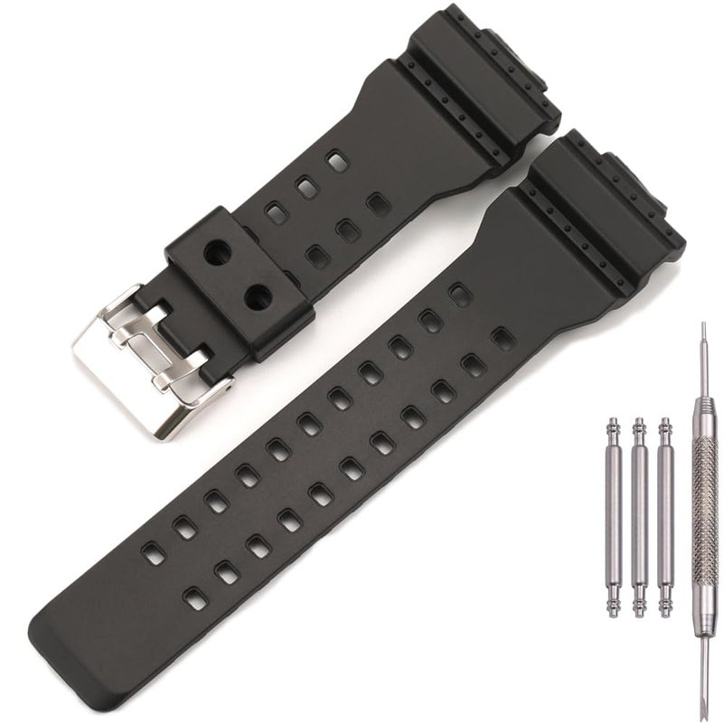 MCXGL 16mm Resin Strap Replacement for G-Shock ga110 ga100 ga120 gd100 g8900 Men's Rubber Watch Band - Image 1